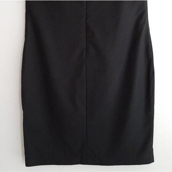 JOSEF | Classic Sleeveless Sheath Split Neck Mini Dress Black Sz S - Picture 9 of 12